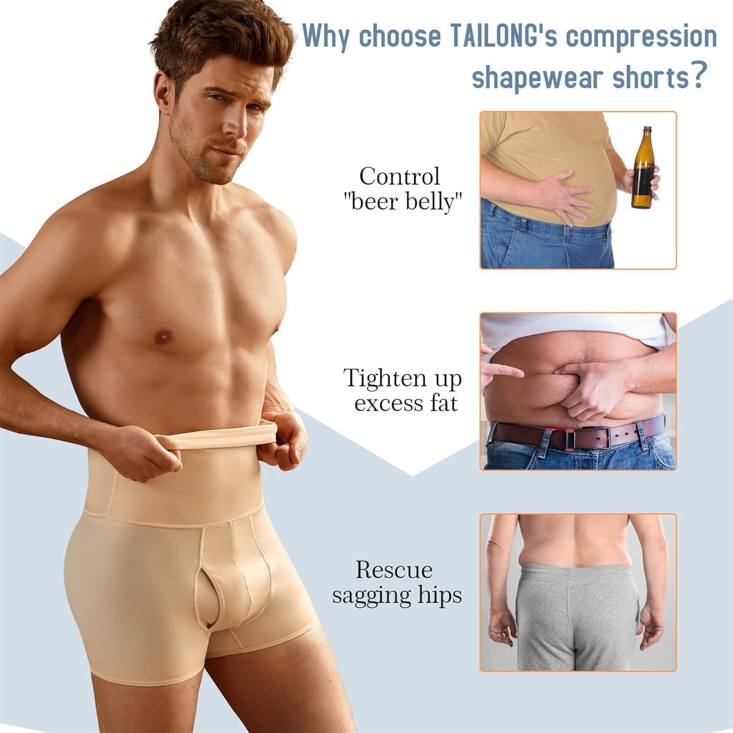 مشد الرجل خصر مرتفع