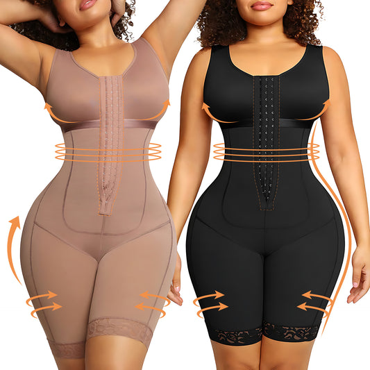 Best Fajas For Plus Size Women High compression Tummy Control With Bra Butt Lifter Full Body Shaper丨Extreme Sliming&Comfort Fit