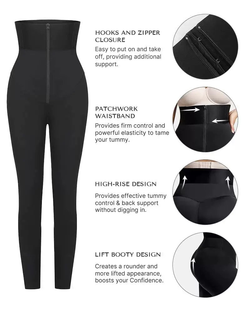 Shapewear Leggings Butt Lifting High Waist Tummy Control Shaper丨Patchwork Waistband
