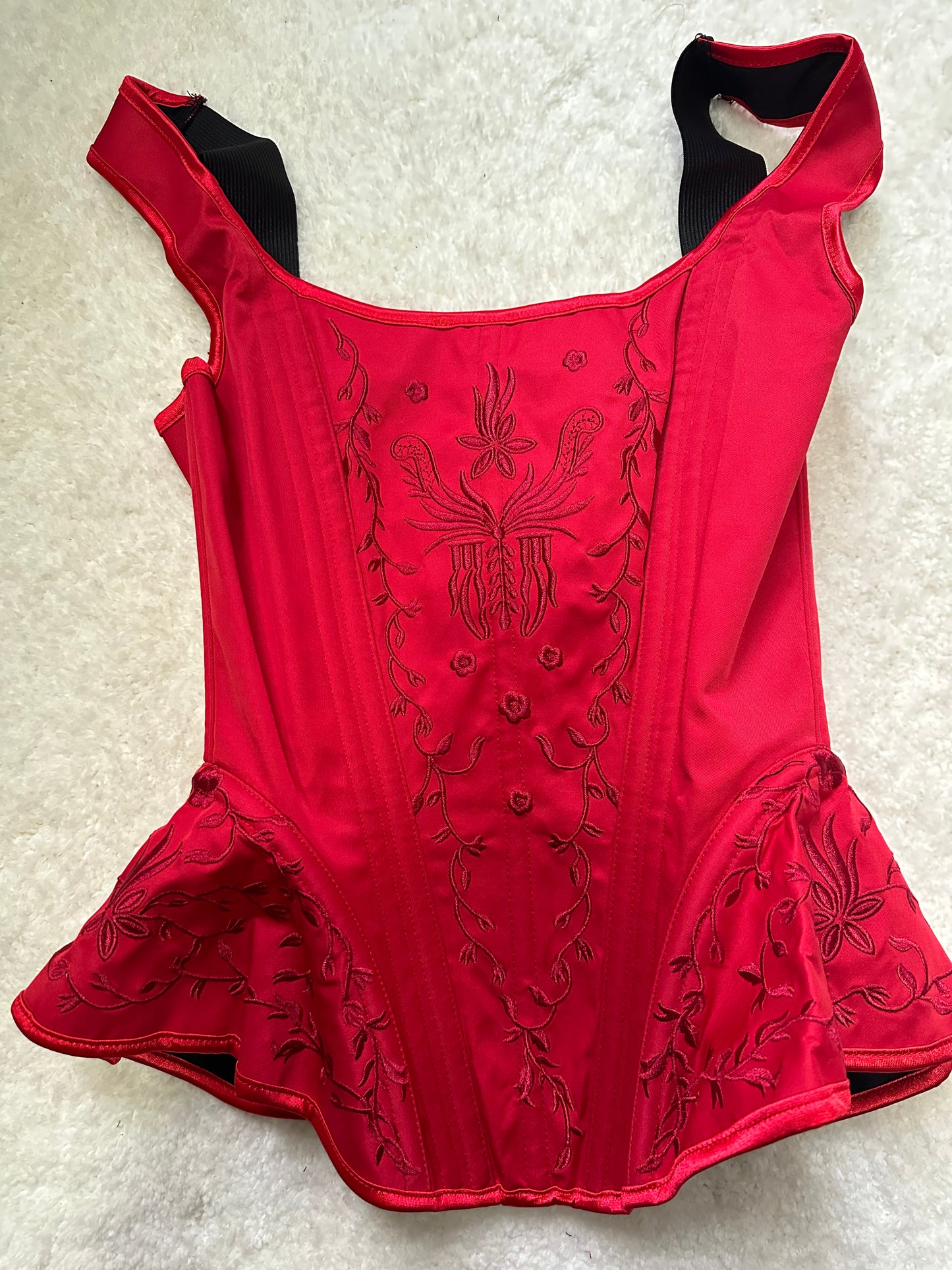 Overbust Corset With Straps High-end Embroidered Shapewear For Hourglass Shape