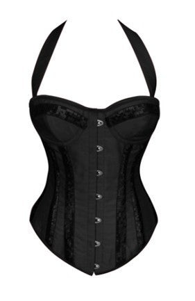 Satin Black Corset Top 
