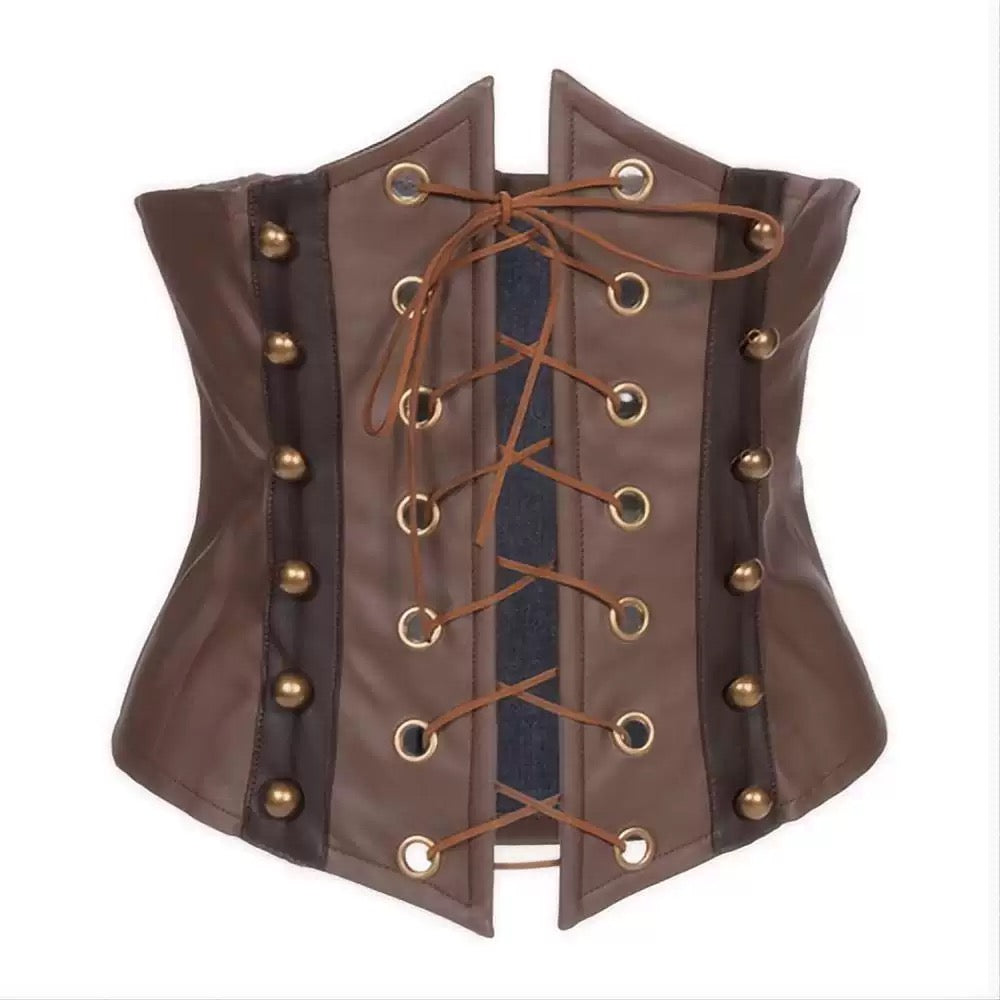 Waist Trainer Corset,Gothic Steampunk Court Waist Trainer Corset,brown corset,brown corset top,corset manufacturers