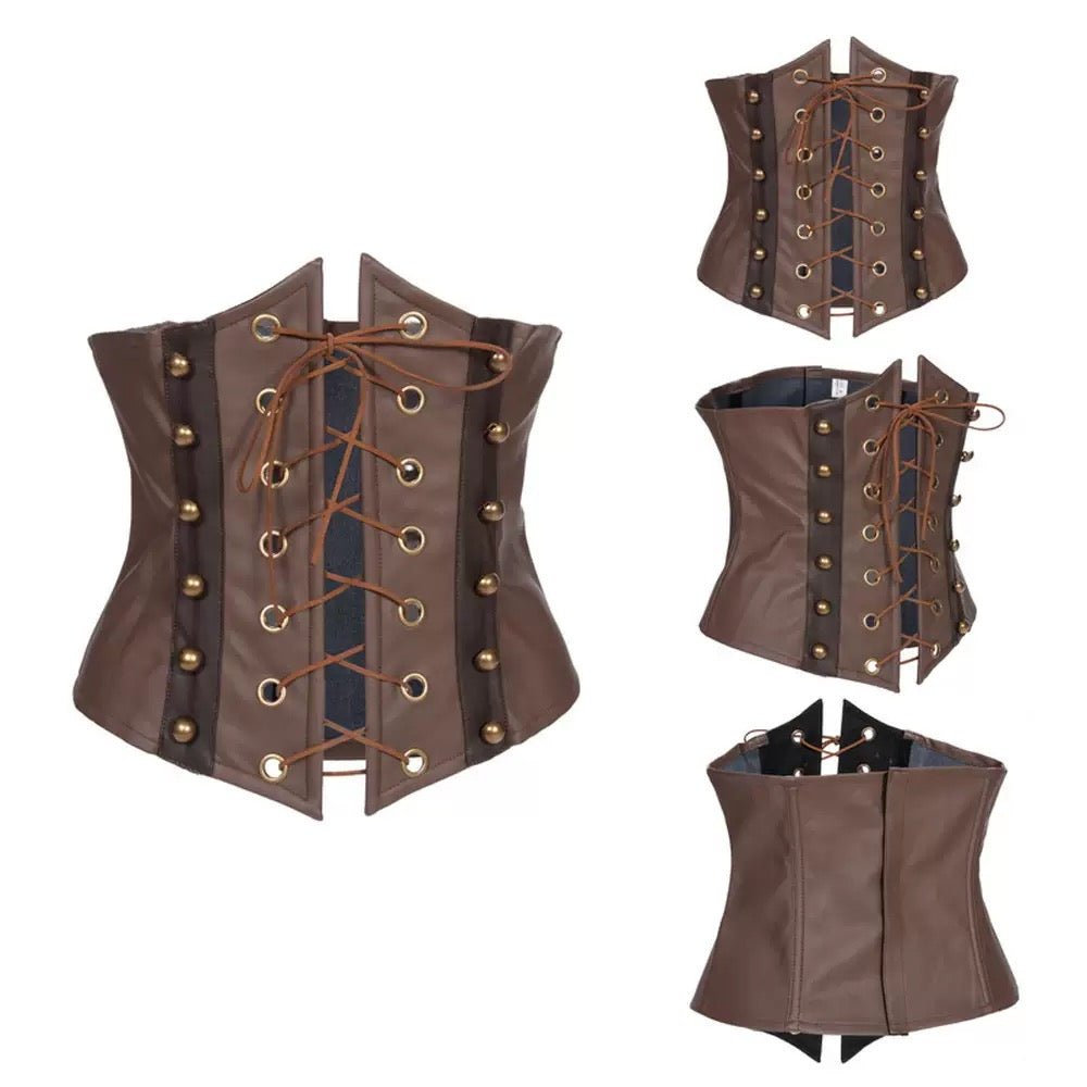 Waist Trainer Corset,Gothic Steampunk Court Waist Trainer Corset,brown corset,brown corset top,corset manufacturers