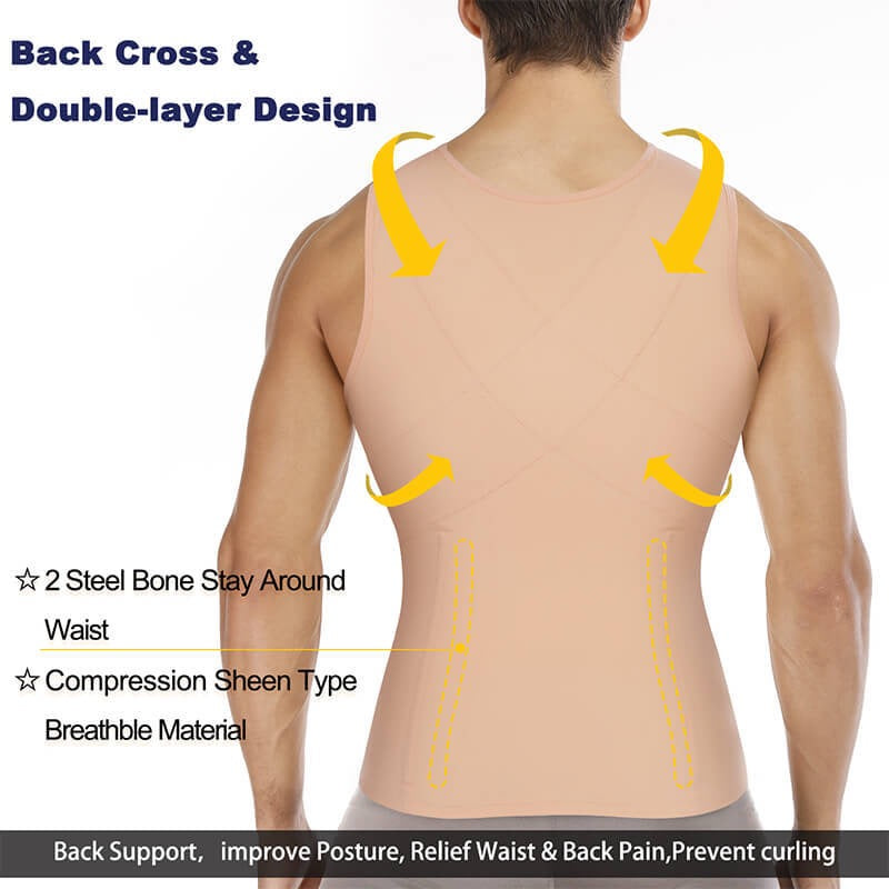  male compression garment for tummy control with back support-4