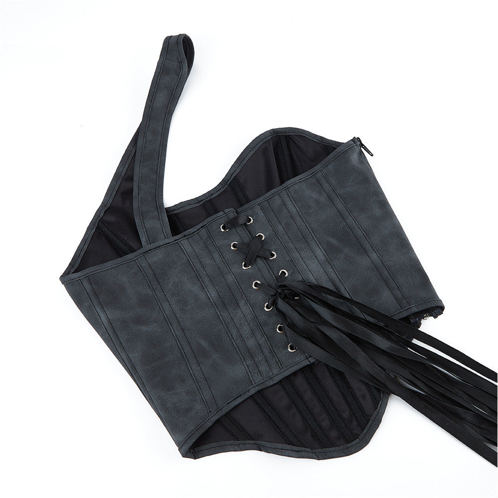Corset Bustier Backless With Crossbody Strap Back Tank Top