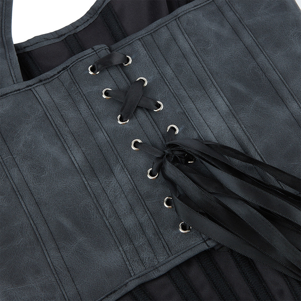 Corset Bustier Backless With Crossbody Strap Back Tank Top